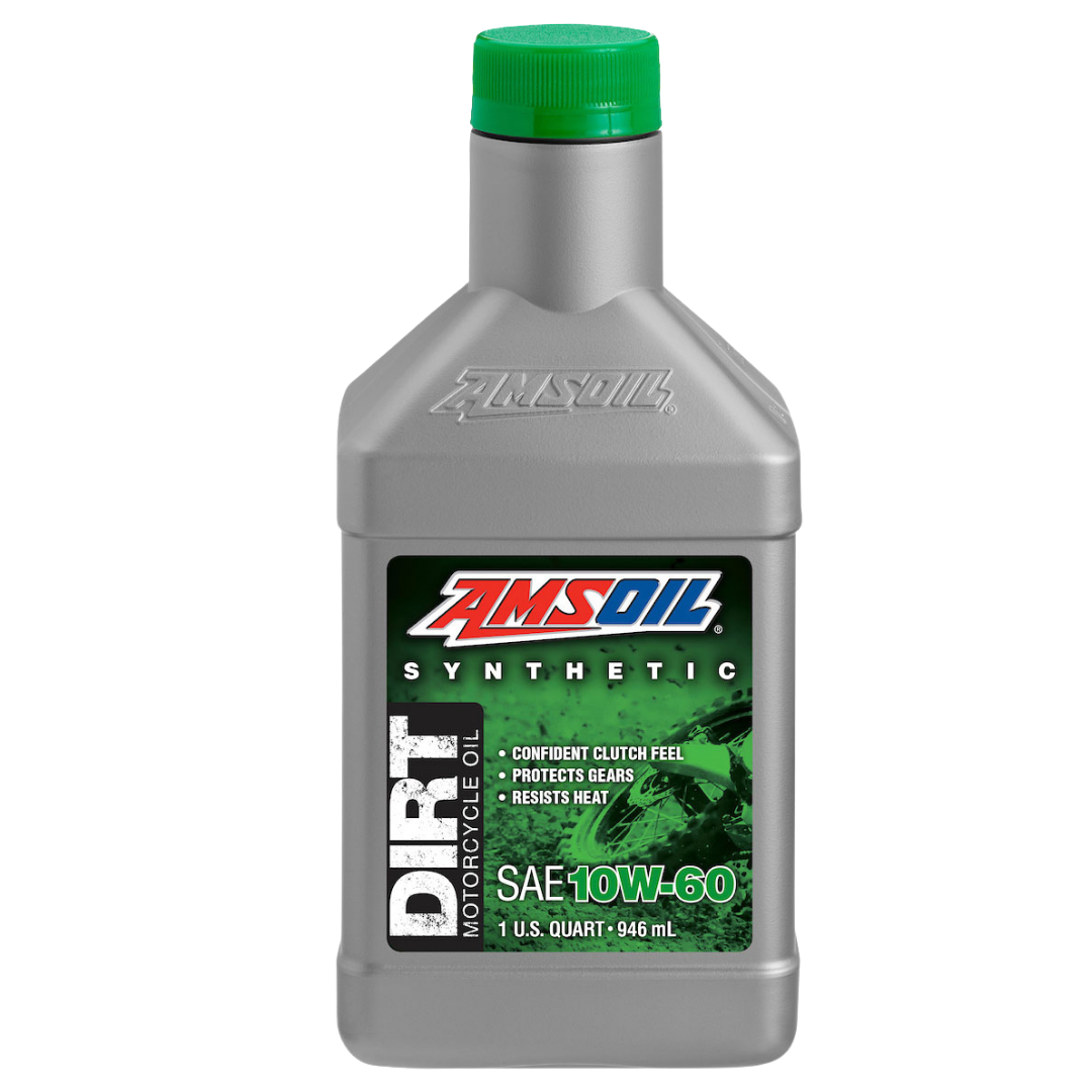 Amsoil Aceite para Motocross DIRT 100 % Sintético AMSOIL 10W-60 1 Cuarto - 946 ml.