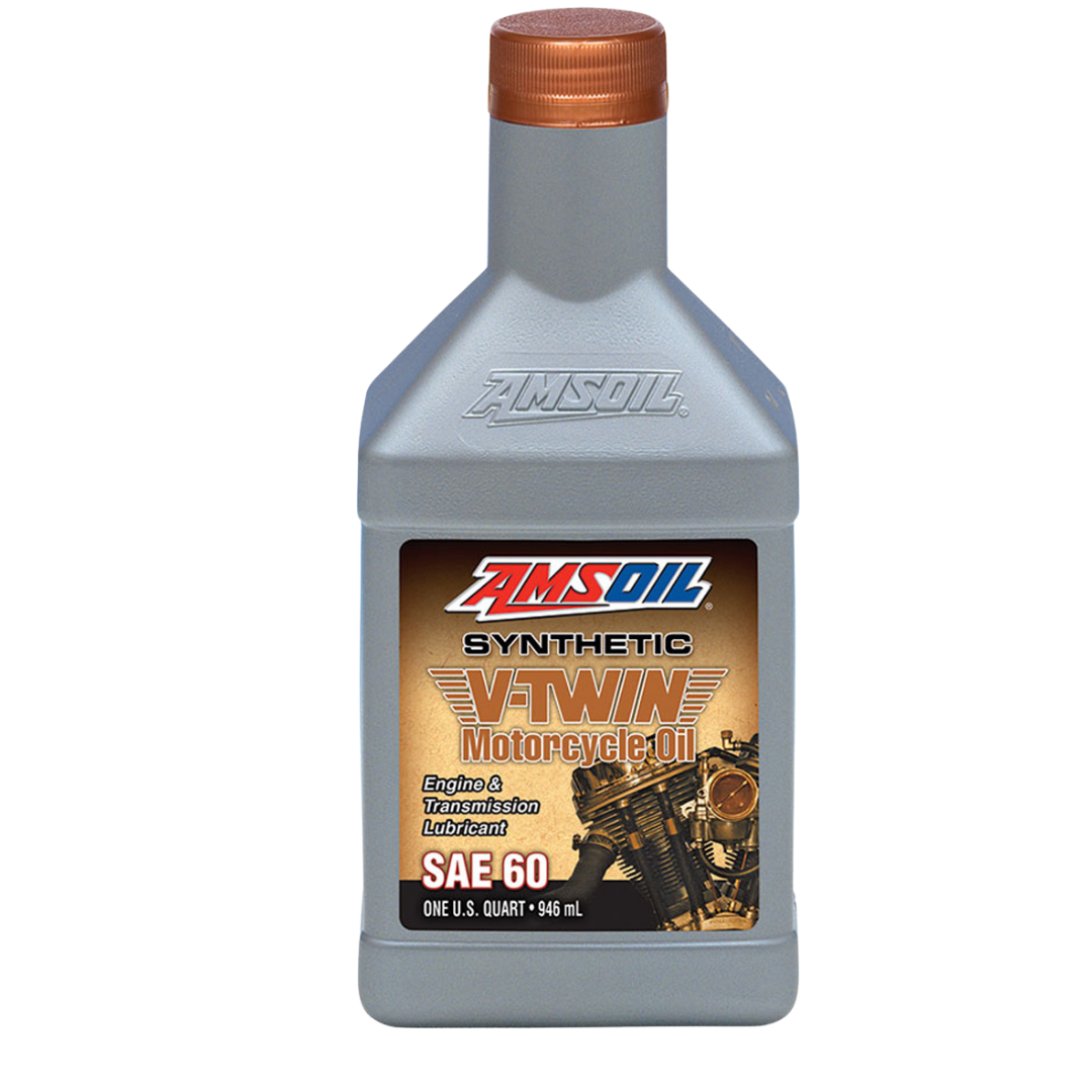 Amsoil Aceite para Motocicleta SAE 60 AMSOIL 100 % Sintético V-Twin 1 Cuarto - 946 ml.