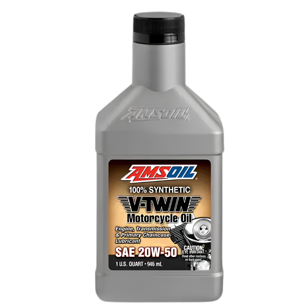 Amsoil Aceite para Motocicleta 20W-50 AMSOIL 100 % Sintético V-Twin 1 Cuarto - 946 ml.