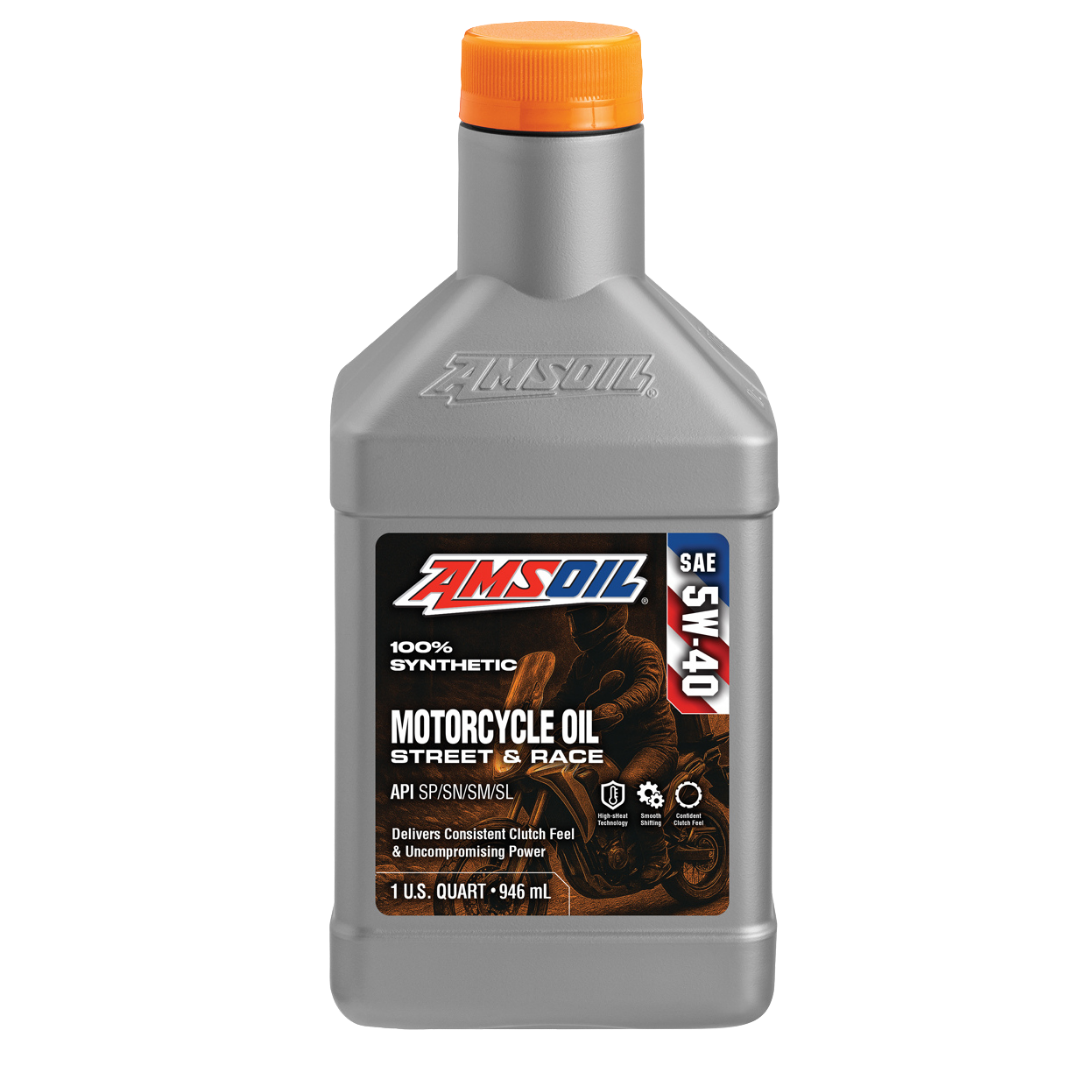 Amsoil Aceite para Motocicleta 100 % Sintético AMSOIL 5W-40 METRIC 1 Cuarto - 946 ml.