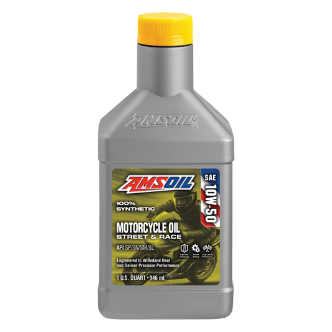 Amsoil Aceite para Motocicleta 100 % Sintético AMSOIL 10W-50 METRIC 1 Cuarto - 946 ml.