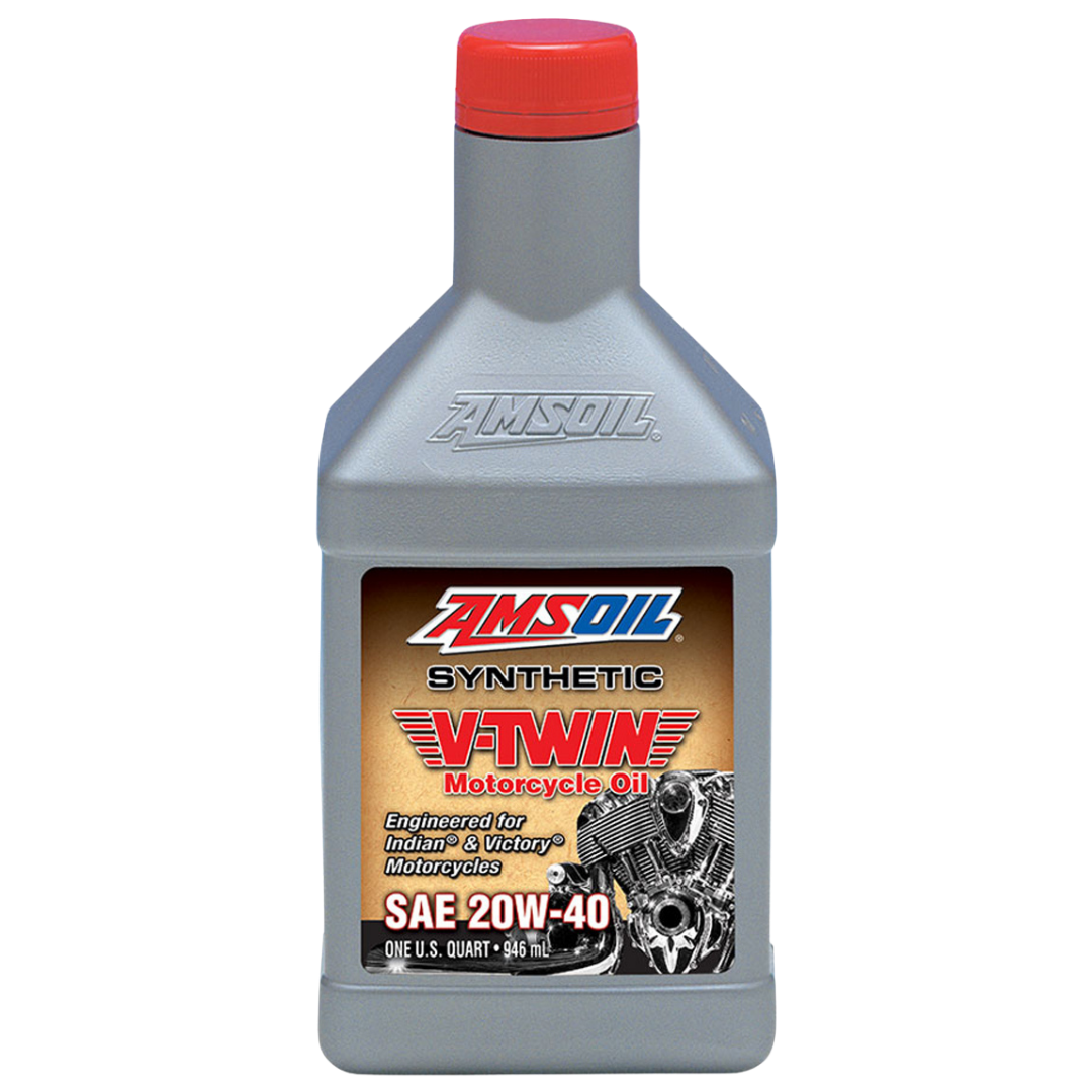 Amsoil Aceite para Motocicleta 20W-40 AMSOIL 100 % Sintético V-Twin 1 Cuarto - 946 ml.